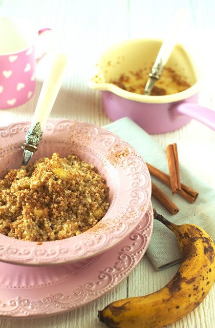 Kasza Jęczmienna z Bananami